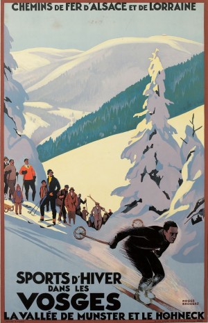 Winter Sports in France Vintage Poster